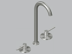 FFQT 21 32V - 3 hole stainless steel washbasin mixer with adjustable spout - Tap by Quadrodesign