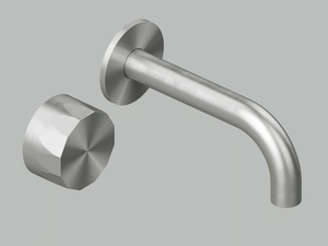 HB 15 10T - Wall-mounted single handle stainless steel washbasin mixer - Tap by Quadrodesign