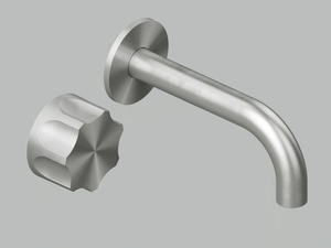 MODO 17 10.00 - Wall-mounted stainless steel washbasin mixer - Tap by Quadrodesign