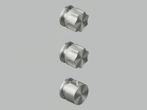 MODO 17 49.0 - Wall-mounted stainless steel thermostatic mixer set - Tap by Quadrodesign