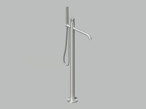MODO 17 62 - Floor standing stainless steel bathtub mixer with hand shower - Tap by Quadrodesign