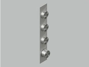Q 18 90.0 - Wall-mounted stainless steel thermostatic mixer set - Tap by Quadrodesign