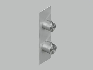 SOURCE 12 88 - Wall-mounted stainless steel thermostatic mixer set - Tap by Quadrodesign