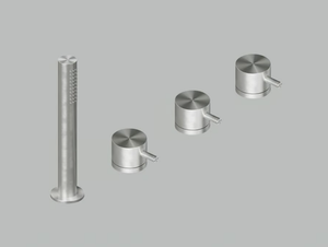 SOURCE 12 97 - Stainless steel bathtub mixer with hand shower - Tap by Quadrodesign