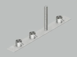 SOURCE 12 97R - Hydroprogressive stainless steel bathtub mixer with hand shower - Tap by Quadrodesign