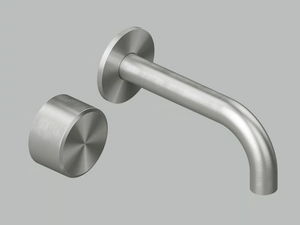 STEREO 16 10.00 - Hydroprogressive stainless steel washbasin mixer - Tap by Quadrodesign