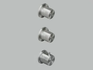 STEREO 16 49 - Wall-mounted stainless steel thermostatic mixer set - Tap by Quadrodesign