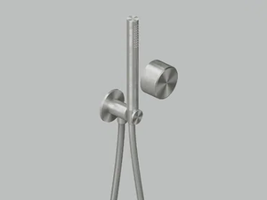 STEREO 16 58 - Hydroprogressive stainless steel shower mixer with hand shower - Shower by Quadrodesign