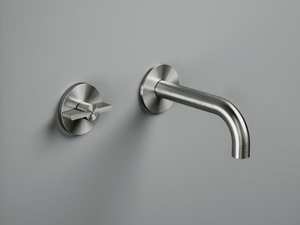 VALVOLA01 19 10 - Wall-mounted hydroprogressive stainless steel washbasin mixer - Tap by Quadrodesign