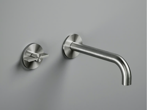 VALVOLA01 19 11 - Wall-mounted hydroprogressive stainless steel washbasin mixer - Tap by Quadrodesign