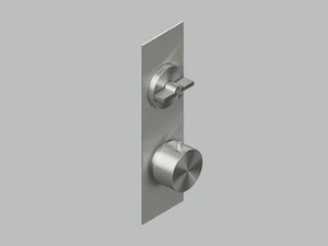 VALVOLA01 19 88.0 - Wall-mounted stainless steel thermostatic mixer set - Tap by Quadrodesign
