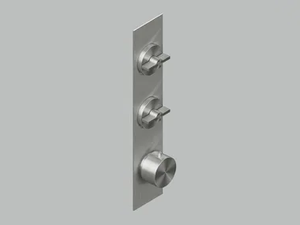 VALVOLA01 19 89.0 - Wall-mounted stainless steel thermostatic mixer set - Tap by Quadrodesign