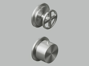VALVOLA02 20 48.0 - Wall-mounted stainless steel thermostatic mixer set - Tap by Quadrodesign