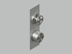 VALVOLA02 20 88.0 - Wall-mounted stainless steel thermostatic mixer set - Tap by Quadrodesign