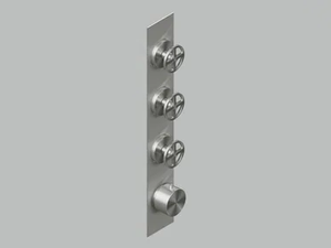 VALVOLA02 20 90.0 - Wall-mounted stainless steel thermostatic mixer set - Accessories by Quadrodesign
