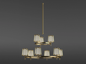 JULIA - LED brass chandelier - Ceiling lamp by Quasar