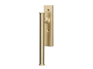 ATHENA - Brass window handle on back plate - Finishes accessories by Quincalux