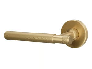 LAUSANNE - Brass door handle on rose - Finishes accessories by Quincalux