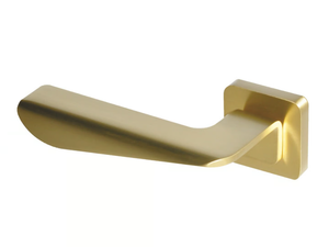 QUITO - Brass door handle on rose - Finishes accessories by Quincalux