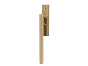 ROYAL - Brass window handle on back plate - Finishes accessories by Quincalux