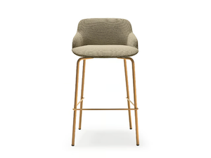 DEEP - Barstool with footrest - Stool by Quinti Sedute