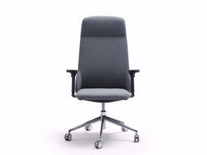 DEEP MANAGERIAL - Executive chair with 5-spoke base with armrests - Office Chair by Quinti Sedute