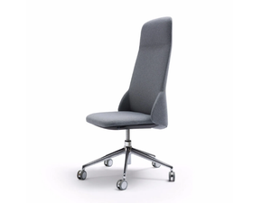 DEEP MANAGERIAL - Executive chair with 5-spoke base with headrest - Office Chair by Quinti Sedute