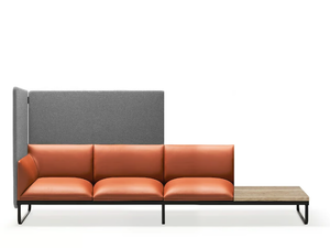 LOFT X - Sectional sled base leather sofa - Sofa by Quinti Sedute
