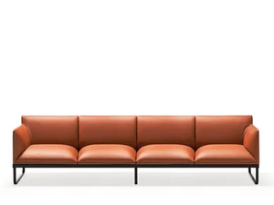 LOFT X - Sled base leather sofa - Sofa by Quinti Sedute
