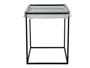 MELT - Square Thermoformed glass coffee table with tray - Styling by RADAR INTERIOR