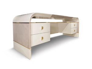 AZIMUT - Rectangular wooden writing desk with drawers - Desk by Radice