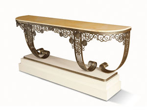FLEUR - Onyx console table with bronze feet - Console by Radice
