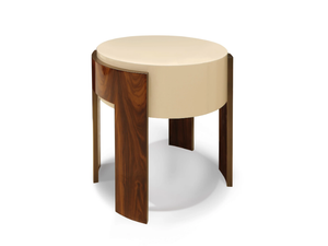 RANDI - Round wooden high side table - Coffee table by Radice
