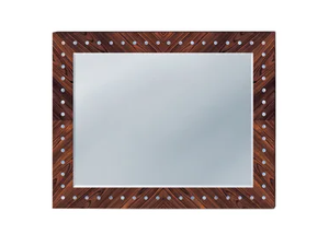 TAMBOUR - Framed rectangular rosewood mirror - Accessories by Radice
