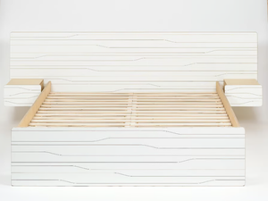 MUSTER - Double bed with integrated nightstands - Bed frame by Radis