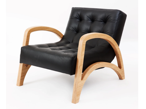 OSLO - Leather easy chair with armrests - Armchair by Radis