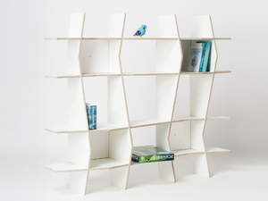WAV - Freestanding plywood shelving unit - Cabinet by Radis