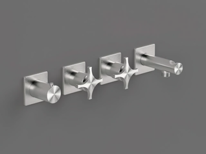 DXN51 - 4 hole Recessed steel shower mixer - Shower by Radomonte