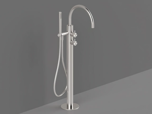PVN99 - Floor standing bathtub mixer with hand shower - Tap by Radomonte
