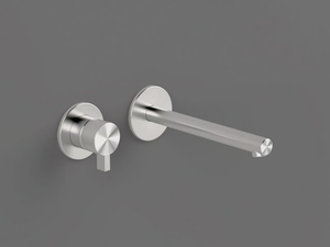 TQN18 - 2 hole wall-mounted single handle stainless steel washbasin mixer - Tap by Radomonte