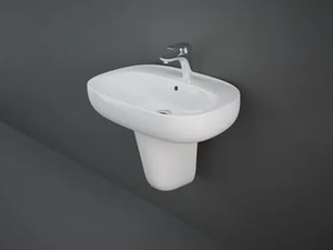 RAK-ILLUSION - Single Semi-pedestal ceramic washbasin - Washbasin by RAK Ceramics