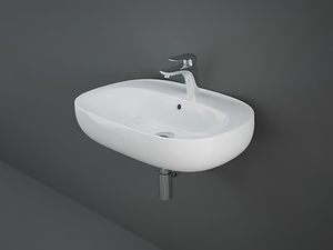 RAK-ILLUSION - Wall-mounted oval ceramic washbasin - Washbasin by RAK Ceramics