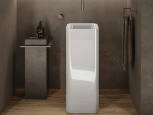RAK-PETIT - Freestanding square ceramic washbasin - Washbasin by RAK Ceramics