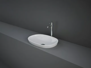 RAK-VARIANT - Semi-inset oval single ceramic washbasin - Washbasin by RAK Ceramics