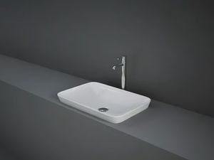RAK-VARIANT - Semi-inset rectangular ceramic washbasin - Washbasin by RAK Ceramics
