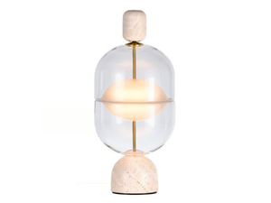 INDRE - LED natural stone and hand-blown glass table lamp - Table lamp by Rakumba