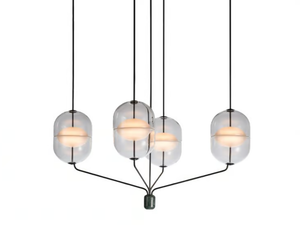 INDRE - LED stone and glass modular pendant system - Ceiling lamp by Rakumba
