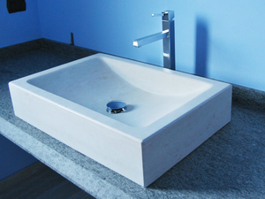DELTA - Countertop rectangular natural stone washbasin - Washbasin by RAMA 1956