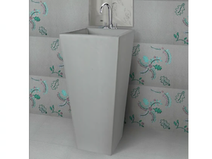 PRISMA - Freestanding square natural stone washbasin - Washbasin by RAMA 1956