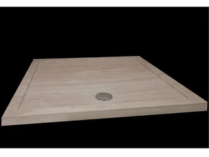 QUARZO - Square natural stone shower tray - Shower tray by RAMA 1956